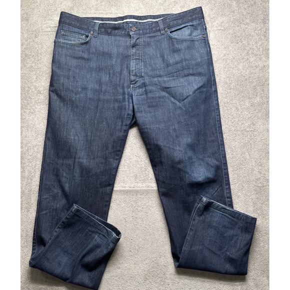 Ermenegildo Zegna Men's Designer Jeans Blue Denim Straight Leg Stretch Size 40 - Picture 1 of 12